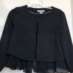 H&M BLACK blazer with a layered effect.